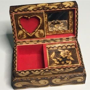 Hand Crafted Mini Wood Jewelry Box